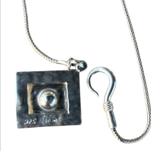 Silpada Didae vintage sterling silver and pearl hook clasp necklace - Picture 5 of 8